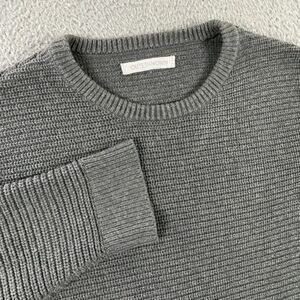 Outerknown Jet Lag Crew Sweater Men’s XL Organic Cotton Alpaca Chunky Knit Gray